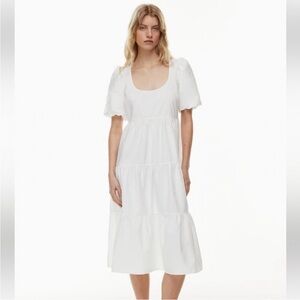 Aritzia White Puff Sleeve Sundress